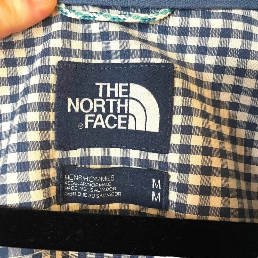 The North Face Buttonwood Plaid Button Up Shirt Mens Medium Black White
